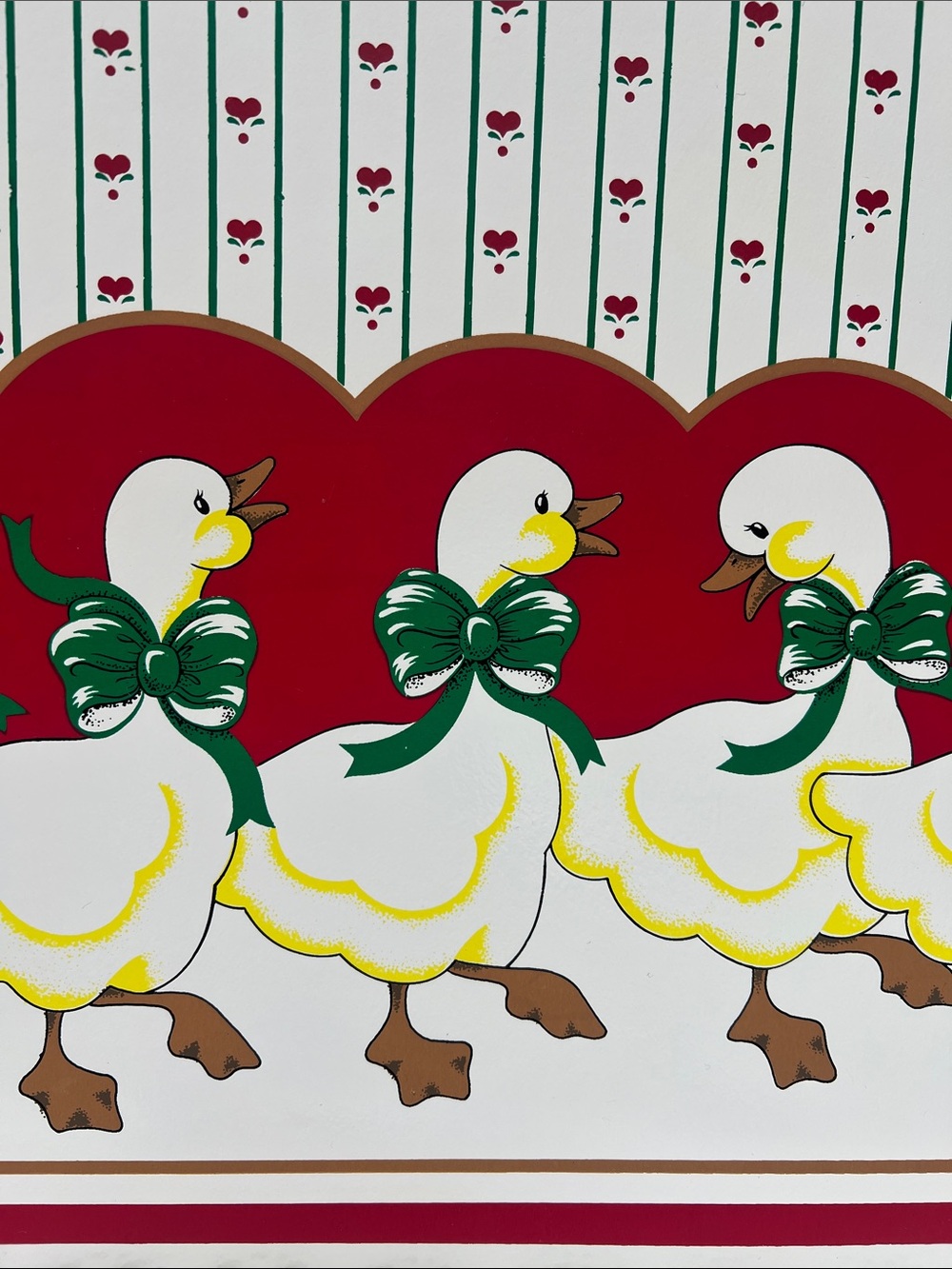 Vintage “Christmas Ducks” set of 4 plastic placemats with rubber backing